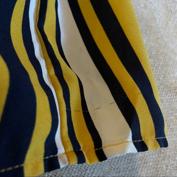 SIENNA SKY•Mustard/Navy/White Striped Romper & Top Bundle Sz S - Picture 13 of 15